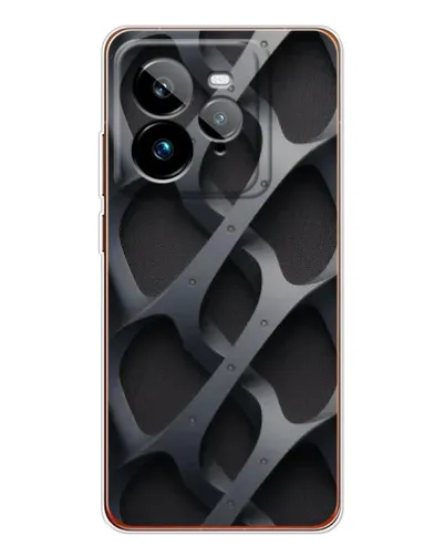 Чехол для Realme GT 7Pro с картинкой «Объемное серое плетение»