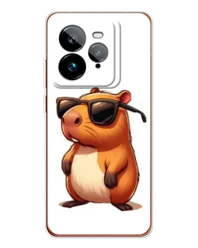 Чехол для Realme GT 7Pro с картинкой «Капибара в очках»