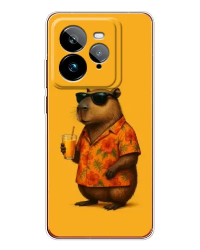 Чехол для Realme GT 7Pro с картинкой «Капибара на отдыхе»