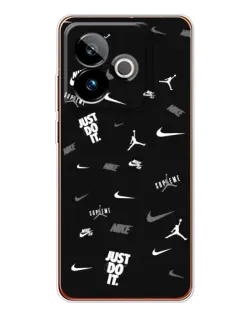 Чохол для Realme GT 7T з картинкою «Nike Black Pattern»