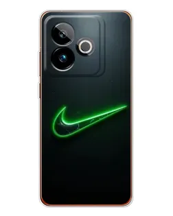 Чехол для Realme GT 7T с картинкой «Неоновый контур Nike» Чехол для Realme GT 7T с картинкой «Неоновый контур Nike»