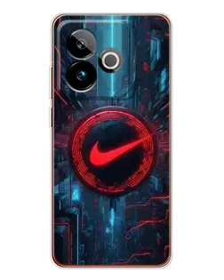 Чехол для Realme GT 7T с картинкой «Техногенный стиль Nike»