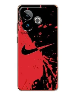 Чохол для Realme GT 7T з картинкою «Червоні бризки Nike»