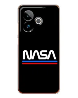 Чехол для Realme GT 7T с картинкой «NASA — классика Red Blue» Чехол для Realme GT 7T с картинкой «NASA — классика Red Blue»