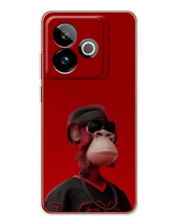 Чехол для Realme GT 7T с картинкой «Bored Ape в красном» Чехол для Realme GT 7T с картинкой «Bored Ape в красном»