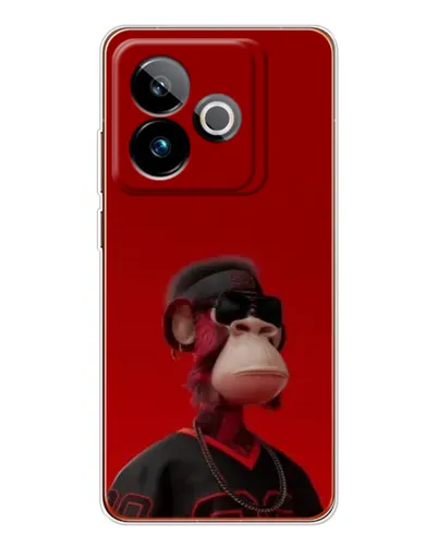 Чохол для Realme GT 7T з картинкою «Bored Ape в червоному»