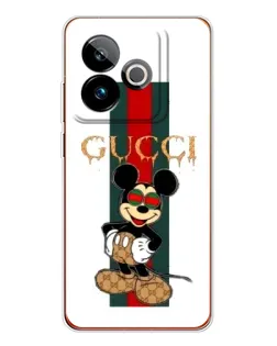 Чохол для Realme GT 7T з картинкою «Міккі Маус Gucci — смуги»