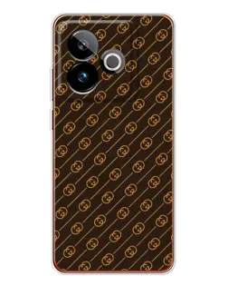 Чохол для Realme GT 7T з картинкою «Gucci — золоті діагоналі»