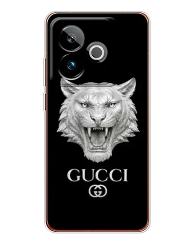 Чохол для Realme GT 7T з картинкою «Gucci — срібний лев» Чохол для Realme GT 7T з картинкою «Gucci — срібний лев»