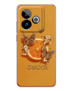 Чохол для Realme GT 7T з картинкою «Gucci — золоті метелики»