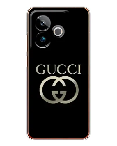 Чохол для Realme GT 7T з картинкою «Gucci — золото на чорному» Чохол для Realme GT 7T з картинкою «Gucci — золото на чорному»