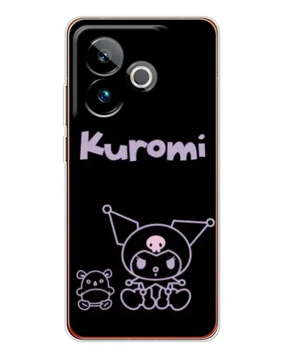 Чохол для Realme GT 7T з картинкою «Kuromi — чорний мінімалізм» Чохол для Realme GT 7T з картинкою «Kuromi — чорний мінімалізм»