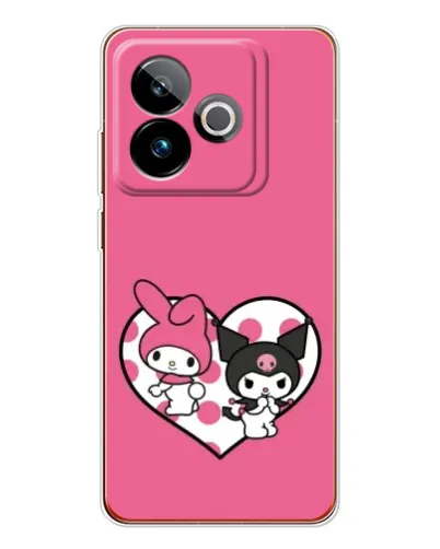 Чохол для Realme GT 7T з картинкою «Kuromi та My Melody» Чохол для Realme GT 7T з картинкою «Kuromi та My Melody»