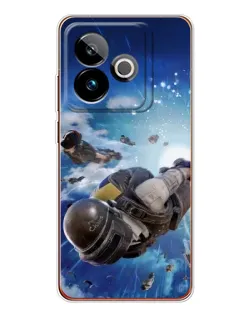 Чохол для Realme GT 7T з картинкою «Десант PUBG — стрибок»