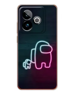 Чохол для Realme GT 7T з картинкою «Among Us неон-арт»
