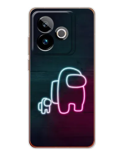 Чохол для Realme GT 7T з картинкою «Among Us неон-арт»