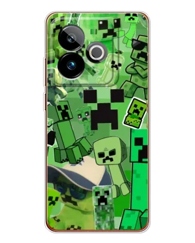 Чохол для Realme GT 7T з картинкою «Кріпери Minecraft»