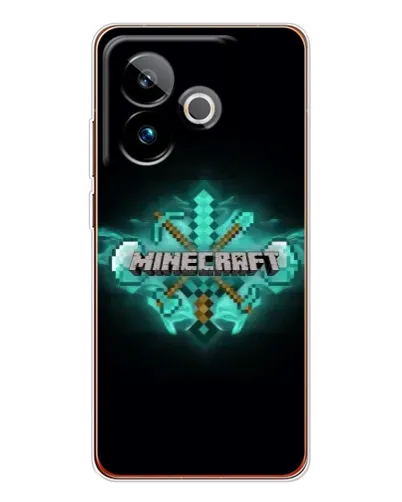 Чохол для Realme GT 7T з картинкою «Minecraft Diamond лого»
