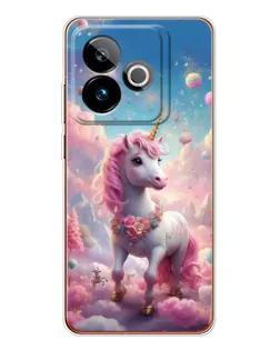 Чехол для Realme GT 7T с картинкой «Единорог среди облаков»