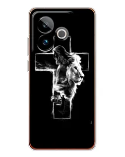Чехол для Realme GT 7T с картинкой «Сияющий крест Jesus»