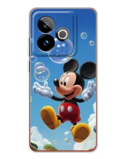 Чехол для Realme GT 7T с картинкой «Mickey и мыльные пузыри»