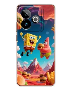 Чехол для Realme GT 7T с картинкой «Космический фастфуд»