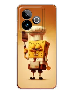 Чехол для Realme GT 7T с картинкой «Губка Боб повар»