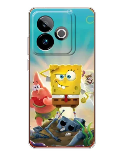 Чехол для Realme GT 7T с картинкой «Спанч Боб победитель»