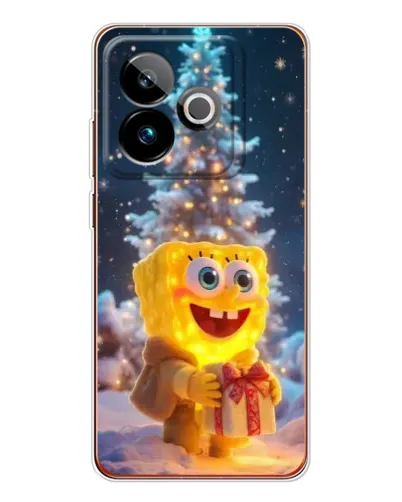 Чехол для Realme GT 7T с картинкой «Рождественский Спанч Боб»