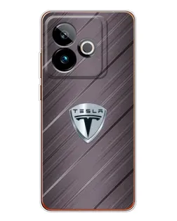 Чохол для Realme GT 7T з картинкою «Металева текстура Tesla»