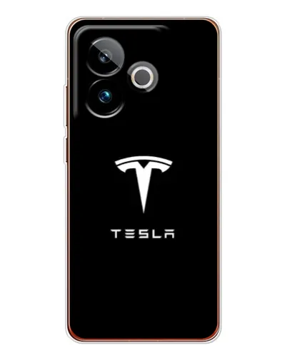 Чохол для Realme GT 7T з картинкою «Tesla White Logo» Чохол для Realme GT 7T з картинкою «Tesla White Logo»