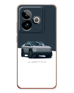 Чохол для Realme GT 7T з картинкою «Сріблястий Cybertruck Tesla»