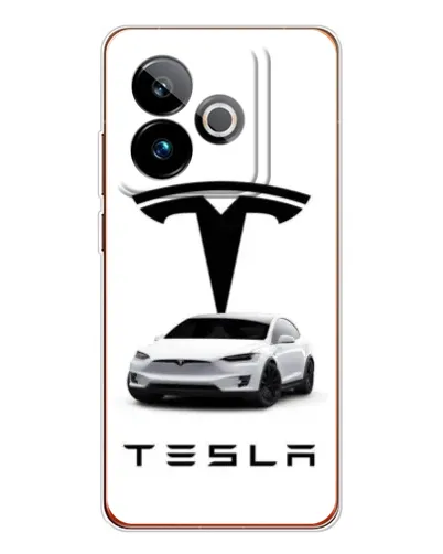 Чохол для Realme GT 7T з картинкою «Tesla White Style» Чохол для Realme GT 7T з картинкою «Tesla White Style»