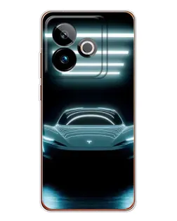 Чохол для Realme GT 7T з картинкою «Tesla в неоні»