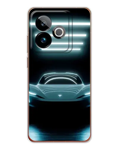 Чохол для Realme GT 7T з картинкою «Tesla в неоні» Чохол для Realme GT 7T з картинкою «Tesla в неоні»