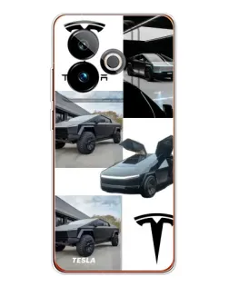 Чохол для Realme GT 7T з картинкою «Колаж Cybertruck Tesla»