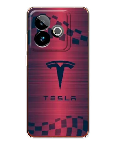 Чохол для Realme GT 7T з картинкою «Тесла червоний карбон» Чохол для Realme GT 7T з картинкою «Тесла червоний карбон»