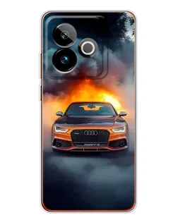 Чохол для Realme GT 7T з картинкою «Audi у вогняному диму»