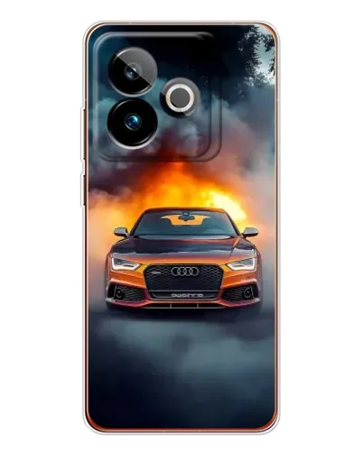 Чохол для Realme GT 7T з картинкою «Audi у вогняному диму»