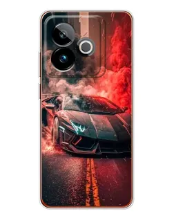 Чохол для Realme GT 7T з картинкою «Lamborghini червоний дим»