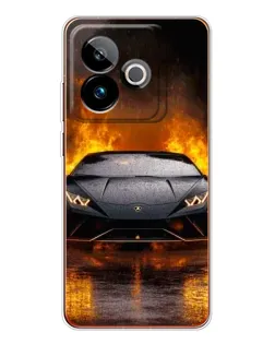 Чохол для Realme GT 7T з картинкою «Lamborghini у вогні»