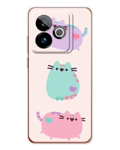 Чехол для Realme GT 7T с картинкой «Pusheen трио»