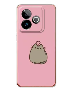 Чехол для Realme GT 7T с картинкой «Pusheen сердце»