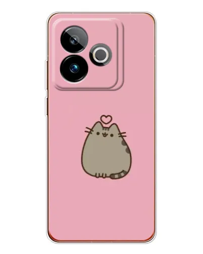 Чехол для Realme GT 7T с картинкой «Pusheen сердце»