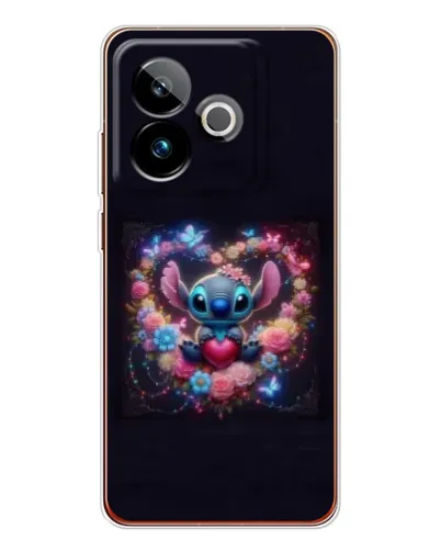 Чохол для Realme GT 7T з картинкою «Stitch у квітах»