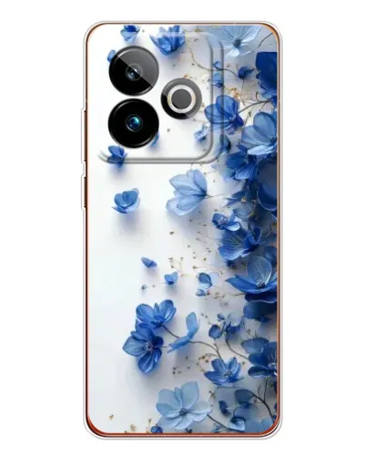 Чохол для Realme GT 7T з картинкою «Блакитний квітковий каскад»