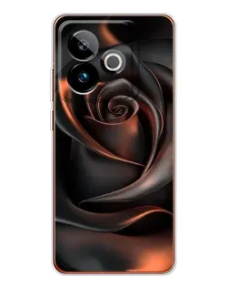 Чохол для Realme GT 7T з картинкою «Шовкова чорна троянда»