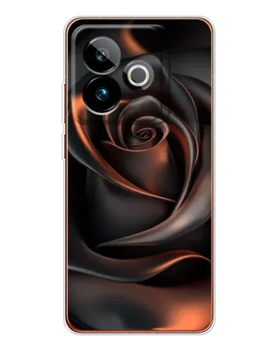 Чохол для Realme GT 7T з картинкою «Шовкова чорна троянда»