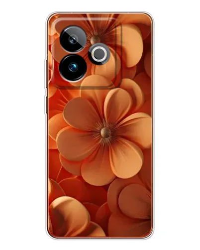 Чохол для Realme GT 7T з картинкою «Помаранчева макро квітка»