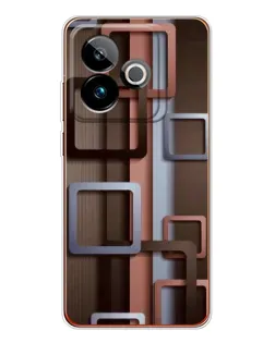 Чохол для Realme GT 7T з картинкою «Коричневі об'ємні квадрати» Чохол для Realme GT 7T з картинкою «Коричневі об'ємні квадрати»